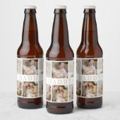 "Papa" Vaderdag Collage Kinder foto's Bierlabel Bier Etiket (Flessen)