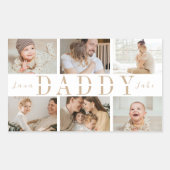 "Papa" Vaderdag Collage Kinder foto's Sticker (Voorkant)