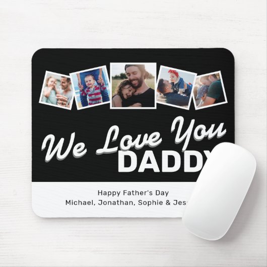 Papa Vaderdag Foto Collage Muismat (Met muis)