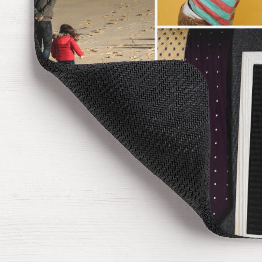 Papa Vaderdag fotocollage Muismat (Hoek)