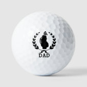 Papa Vaderdag Golf Bag Wreath Persoonlijk Golfballen (Voorkant)
