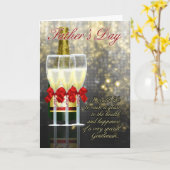 Papa - Vaderdag Kaart - Champagne Toast (Gele Bloem)
