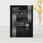 Papa Vaderdag Kaart met motor (Gele Bloem)