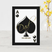 Papa-Vaderdag kaart met schoppendoek (Gele Bloem)