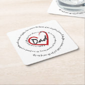 Papa - vaderdag kartonnen onderzetters (Schuin)