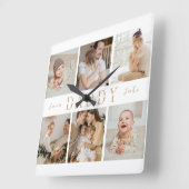 "Papa" Vaderdag Kinderen Collage Wandklok (Hoek)