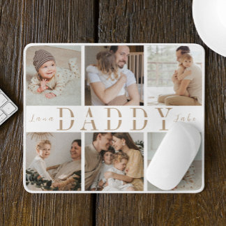 "Papa" Vaderdag Kinderen Fotocollage Muismat