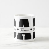 Papa Vaderdag met de namen van kinderen Koffiemok (Center)