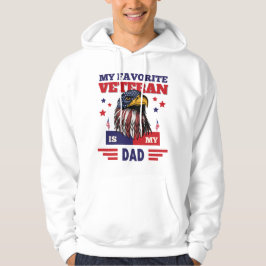 Papa Vaderdag Mijn favoriete veteraan is mijn vade Hoodie