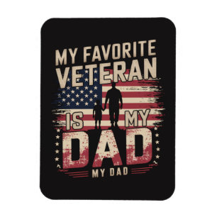 Papa Vaderdag Mijn favoriete veteraan Magneet