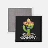 Papa Vaderdag Nacho Gemiddelde Opa Cinco D Magneet (Voorkant / Achterkant)