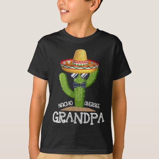 Papa Vaderdag Nacho Gemiddelde Opa Cinco D T-shirt (Voorkant)
