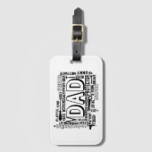 Papa Vaderdag papa Verjaardag Vader Kerstmis Bagagelabel (Voorkant (verticaal))