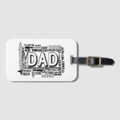 Papa Vaderdag papa Verjaardag Vader Kerstmis Bagagelabel (Voorkant (horizontaal))