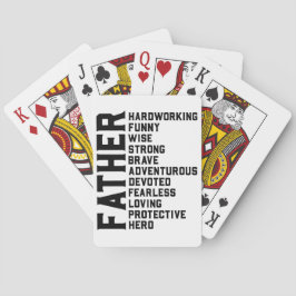 Papa Vaderdag papa Verjaardag Vader Kerstmis Pokerkaarten