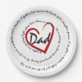 Papa - vaderdag papieren bordje (Voorkant)