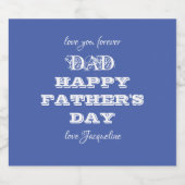 Papa Vaderdag Persoonlijke naam Modern Cute Bier Etiket (Enkel label)