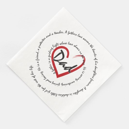 Papa - vaderdag servet (Hoek)