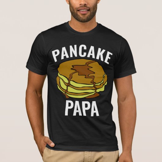 PAPA VADERDAG T-SHIRTS PANCAKE DAD PAPA (Voorkant)