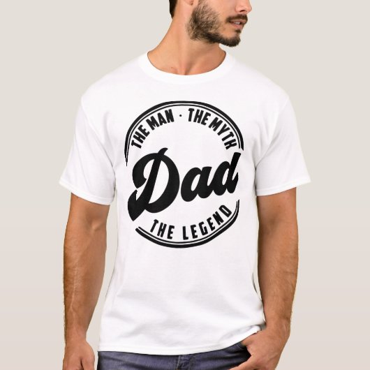 Papa Vaderdag Vader Verjaardag Papa Dada Popa T-shirt (Voorkant)