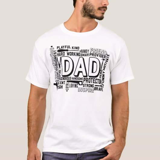 Papa Vaderdag Vader Verjaardag Papa Dada Popa T-shirt (Voorkant)