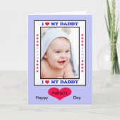 Papa vaders dag Kaart - Ik hart mijn papa foto (Voorkant)