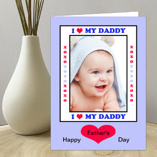 Papa vaders dag Kaart - Ik hart mijn papa foto