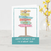 Papa Vaders Dag Plezier Teken Goede Kwaliteiten Ve Kaart (Gele Bloem)