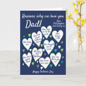 Papa Vaders Dag Redenen We Love You Kaart (Gele Bloem)