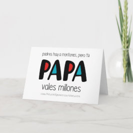 Papa vales millones bedankkaart
