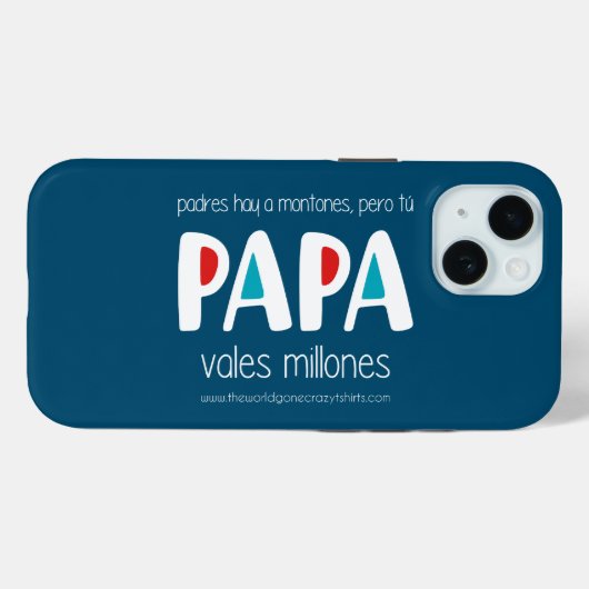 Papa vales millones Case-Mate iPhone case (Achterkant (horizontaal))