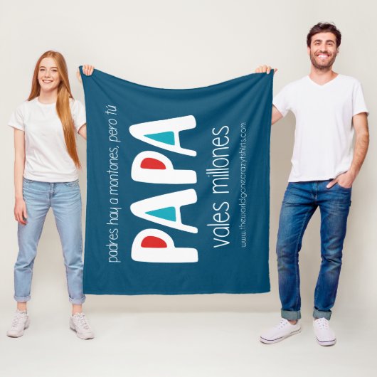 Papa vales millones fleece deken (In situ)