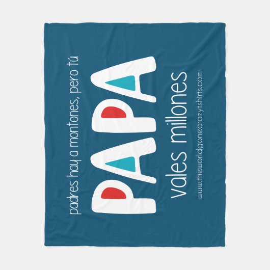 Papa vales millones fleece deken (Voorkant)