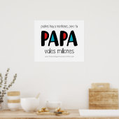 Papa vales millones poster (Keuken)