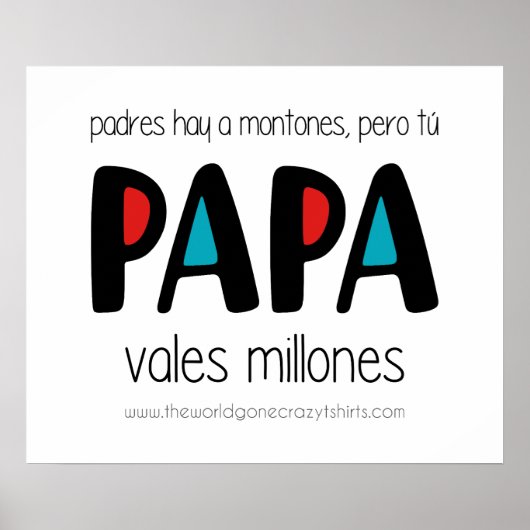 Papa vales millones poster (Voorkant)