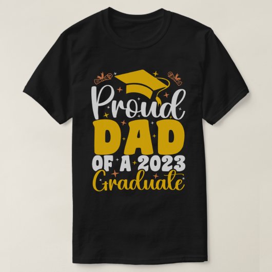Papa van 2023 Afstuderen grappig Afstuderen T-shirt (Design voorkant)