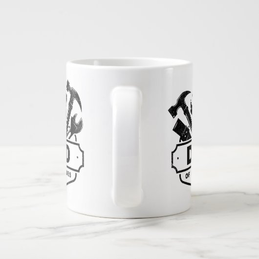 Papa van alle beroepen -  Mannen Handyman Tools   Grote Koffiekop (Achterkant)