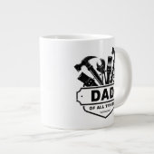 Papa van alle beroepen -  Mannen Handyman Tools   Grote Koffiekop (Voorkant rechts)