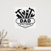 Papa van alle beroepen -  Mannen Handyman Tools Poster (Keuken)