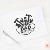 Papa van alle beroepen - Mannen Handyman Tools Vierkante Sticker (Envelop)