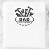 Papa van alle beroepen - Mannen Handyman Tools Vierkante Sticker (Tas)