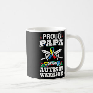 Papa van autisme warrior Awareness Ribbon F Koffiemok