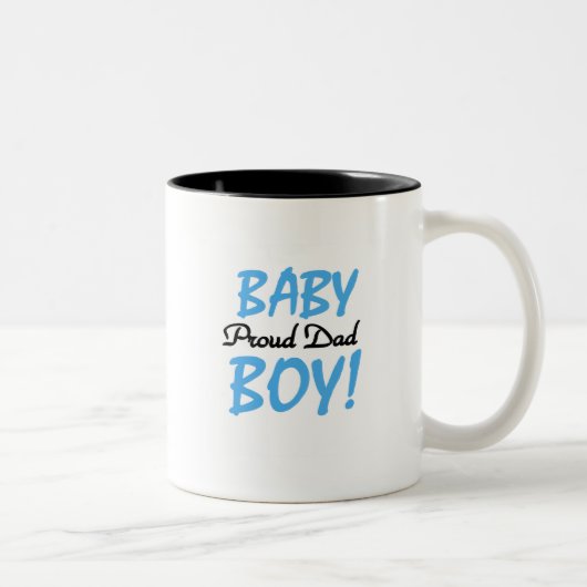 Papa van Baby Boy Tshirts en Gifts Tweekleurige Koffiemok (Rechts)