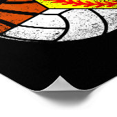 Papa van Ballers Fun Softbal Volleybal Basketbal Poster (Hoek)