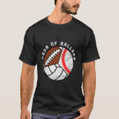 Papa van Ballers Honkbal Volleybal Football Papa T-shirt (Voorkant)