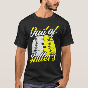 Papa van Ballers Trots Sport Papa Bal Kinder Vader T-shirt