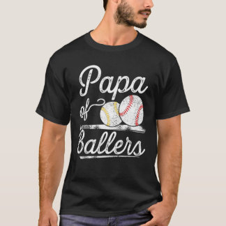 Papa van balletjes, grappige honkbal, cadeau van t-shirt