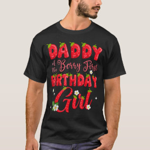 Papa van Berry eerste verjaardag meisje Aardbei 1e T-shirt