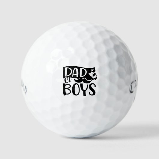 Papa van Boys Mustache Golfballen (Voorkant)