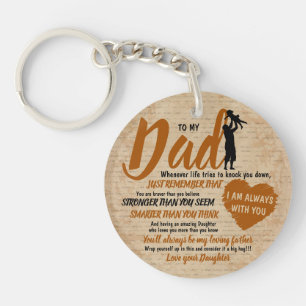 Papa van Daughter Father Day Gift Sleutelhanger